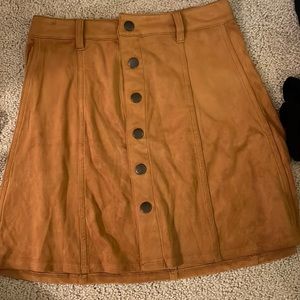 Tan button up skirt